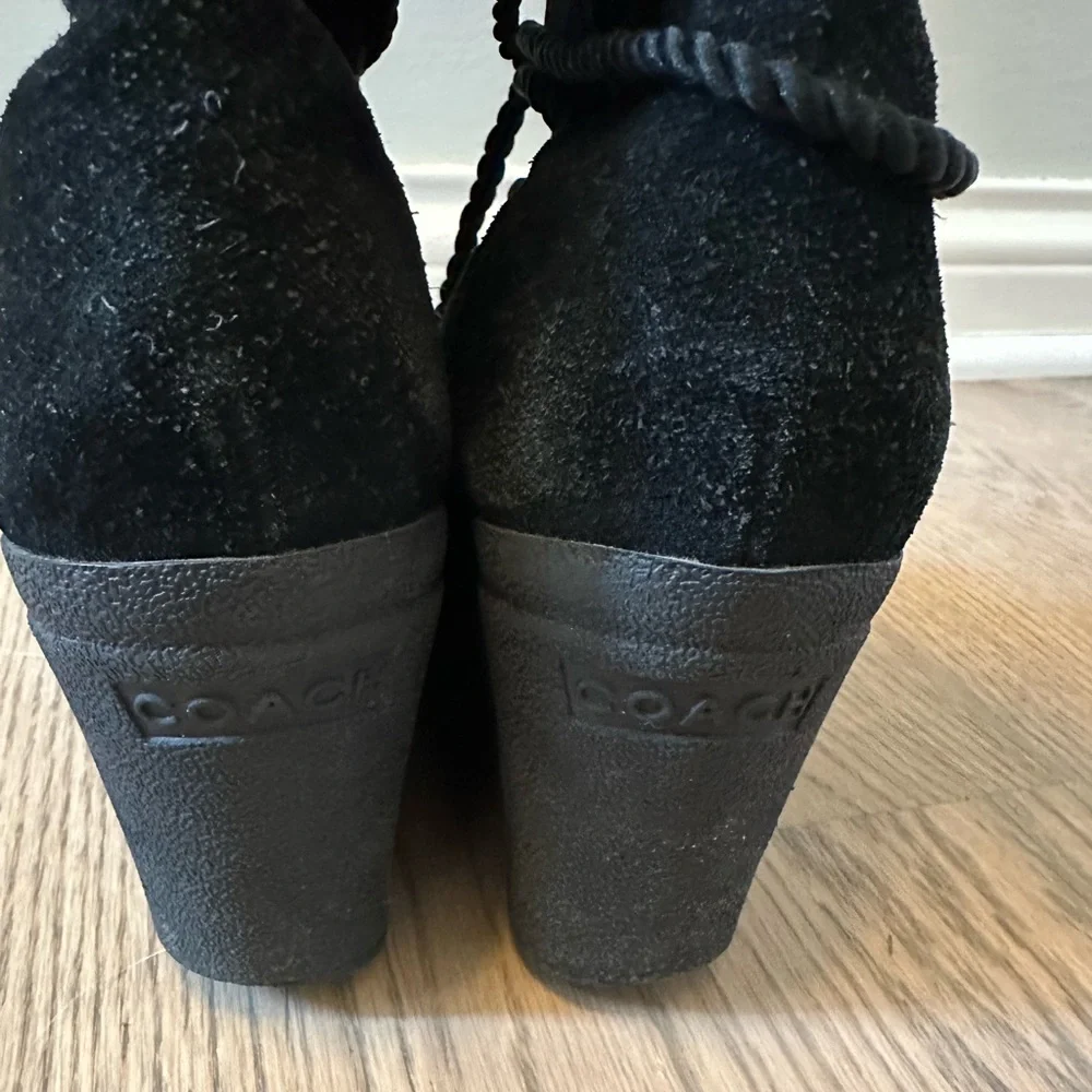 Coach Jacquard Maisy Signature Logo Wedge Winter Snow Boot